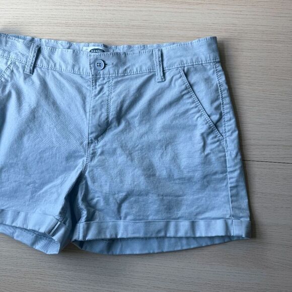 Old Navy Shorts Classic Chino Sky Blue Belt Loops 14 Plus 3" Flat Front Mid Rise - Picture 2 of 7